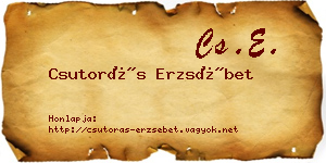 Csutorás Erzsébet névjegykártya